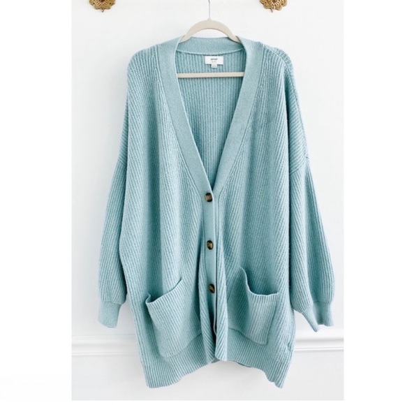 aerie Sweaters - AERIE Chunky Buttoned Cardigan Sweater Foam Blue Color Size M Women’s